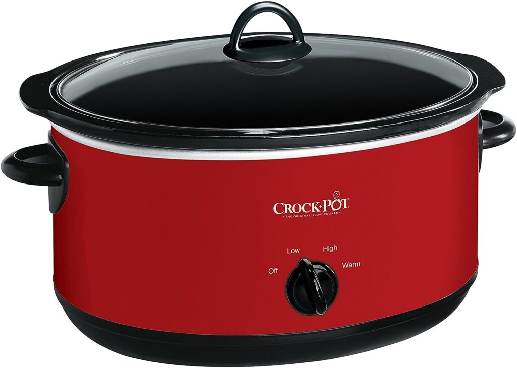 Crock-Pot Large 8 Quart Express Crock Slow Cooker and Food Warmer, Red