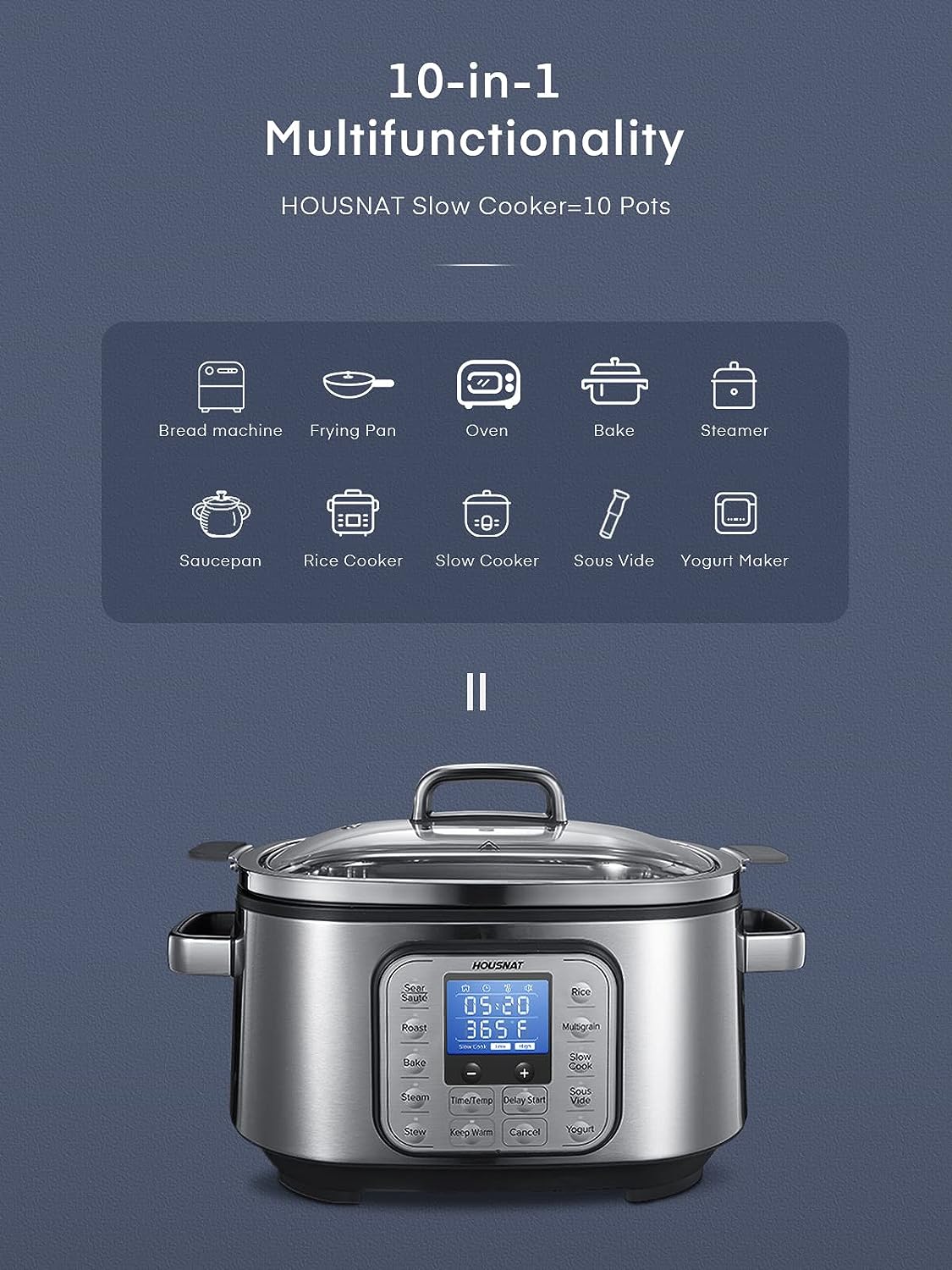 HOUSNAT Slow Cooker Review