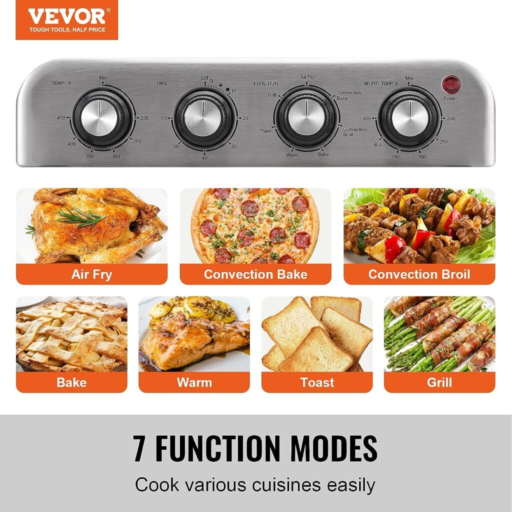 VEVOR 7-IN-1 Air Fryer Toaster Oven Review